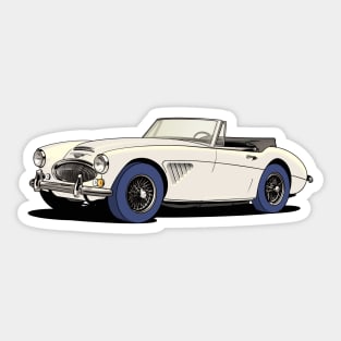 Austin-Healey 3000 in white Sticker